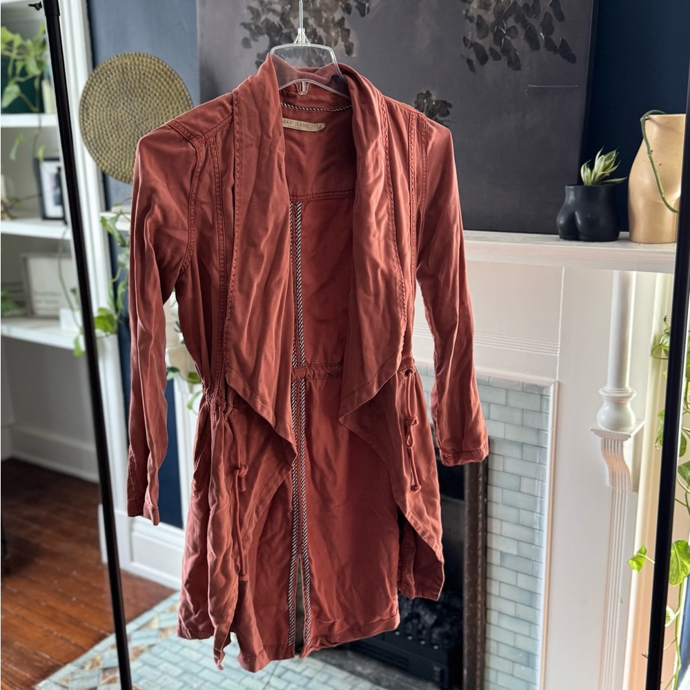 Max Jeans Terracotta Open Front Jacket